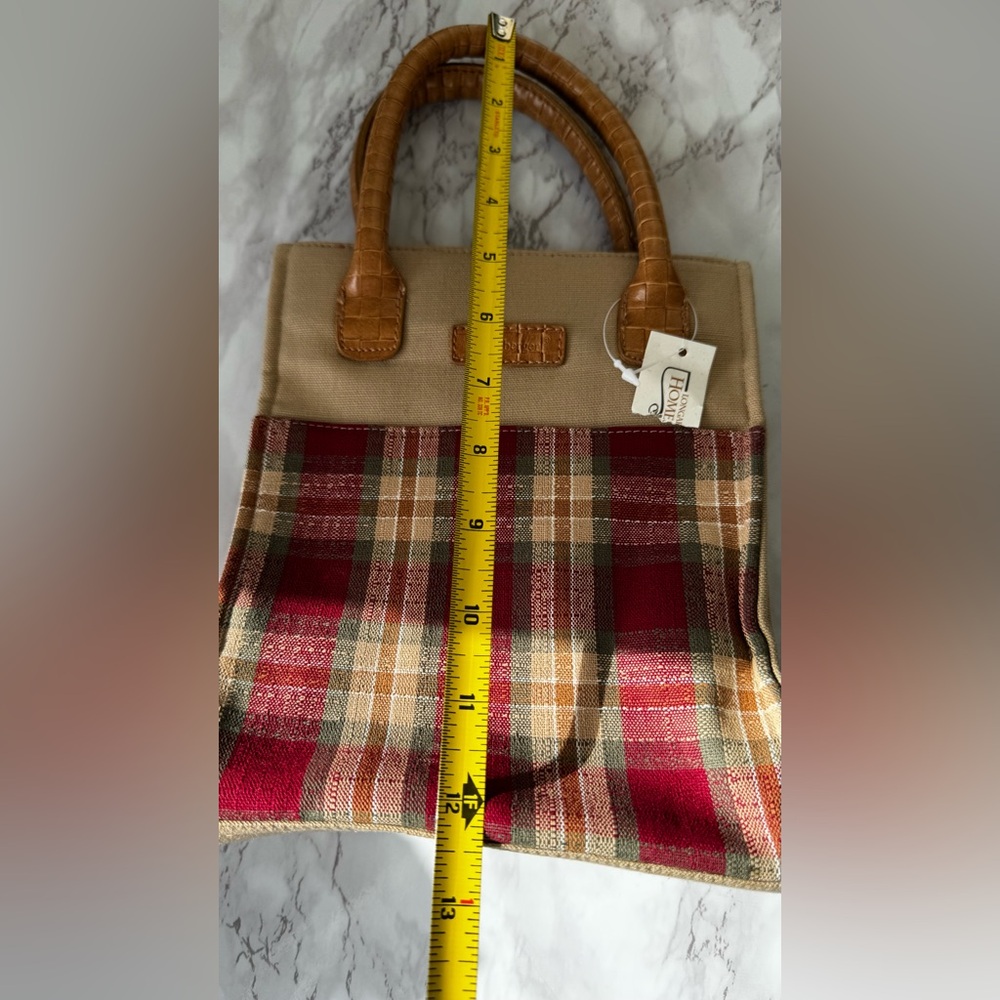 NWT Longaberger Orchard Park Plaid Mini Tote Bag - Picture 10 of 14